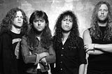 Metallica — Jason Newsted, Lars Ulrich, Kirk Hammet, and James Hetfield.