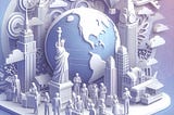 Internationale Trainee-Programme: Bekannte Sehenswürdigkeiten und ein Globus.
