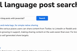 Natural language search for blog posts using TensorflowJS