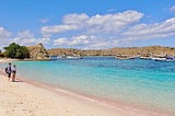 A Pink Beach With Dragons. Are you dreaming? Or in the Komodos?