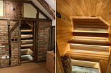This 16th century English barn now has a very modern Estonian sauna