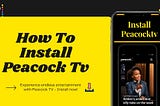 How to install peacock tv