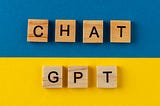 Image of wooden chips spelling CHAT GPT