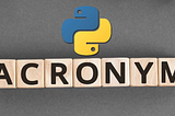 Creating acronyms using python