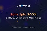 The Biggest Staking Project #UpcomingsDAO Finance Join Now 240% Apy