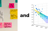 A wall of post-its and a multi-dimensional linear regression