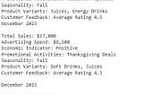 Sales Forecast using LLM’s