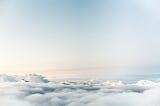 Above atmosphere clouds at sunrise.