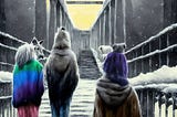 Deep Dreaming of ‘The Rainbow Bridge’ by Benny Archuleta