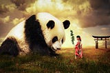 A Panda and a woman from the medium blog of Federico Trotta