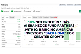 AI Era Hedge Fund Partners with IG: Bringing American Investors “Back Home” for Greater Growth