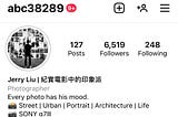 Instagram攝影帳號abc38289經營半年6000粉心得｜攝影隨筆1