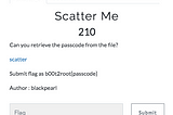 b00t2root ’19 CTF writeup [Crypto 210 pts]Scatter Me