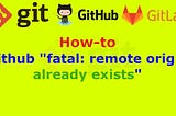 Github : fatal: remote origin already exists.