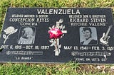 Photo of Grave of Ritchie Valens and his mother in the San Fernando Mission Cemetery