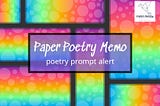Paper Poetry Memo — November Poetry Prompt Alert