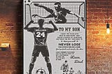 OFFICIAL Personalized customize soccer to my son love dad poster