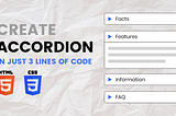 Accordion / Collapsible Div with Just 3 Lines of Code (No Libraries Needed)