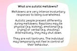 Autistic Meltdowns Serve a Functional Role in Emotional Processing