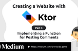 Creating a Website with Ktor (Part 4: Implementing a Function for Posting Comments)