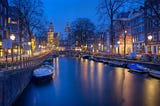 boats in Amsterdam