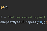 Let me repeat myself