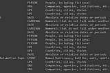 POS & NER Part 2: Name Entity Recognition