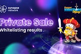 Sugar Kingdom Odyssey 
Private Sale Whitelisting results