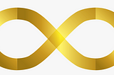 Gold Autism infinity symbol