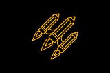 pens in a shape of a rocket