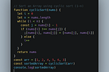 Coding: Sort an Array using Cyclic Sort Algorithm in JavaScript