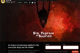 Six Degrees of Sauron free web application