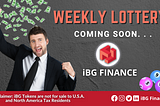 ⚡️🎰 @iBGFinance Weekly #Lottery coming soon!