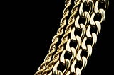 Sixteen different types of gold chains for men