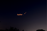 Time, space, and a Jupiter sighting