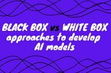 Black Box vs White Box approaches to develop AI models