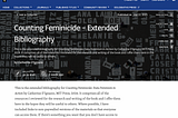 The Extended Bibliography for Counting Feminicide