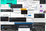 A collage of mobile and desktop update and feedback notifications.