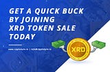 Get a Quick Buck by Joining XRD Token Sale