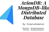 AvionDB: A MongoDB-like Distributed Database