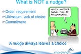 Nudge, nudge, the Agile way