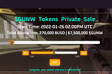 Countdown reminder for Private Sale Whitelist Competition