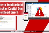 Troubleshoot the Quicken Capital One Download Error Quickly