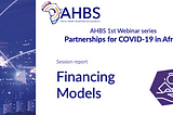 Partnerships for COVID-19 in Africa: Financing Models