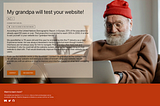 Grandpa Test website screenshot