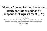 Chinese dialectal grammar and parametric microvariation: pre-published book launch for ‘Human…