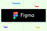 Figma logo and hero image with four cursors indicating work and team collaboration.