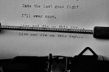 Typewriter poetry