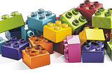 Colourful lego blocks