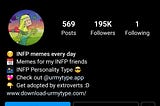 Top 25 biggest MBTI accounts on Instagram (Jan 2022)